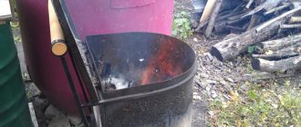 Дачная печь для сжигания мусора