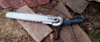 Do-it-yourself power saw from a grinder