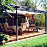 How to build a canopy for relaxation in the countryside over a table with your own hands