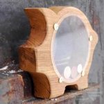DIY wooden piggy bank