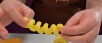 DIY spiral cutting of potatoes - homemade recipe