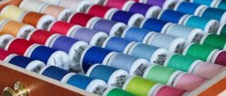 Разноцветные нитки для шитья