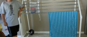 Homemade clothes dryer from scraps of PVC pipes