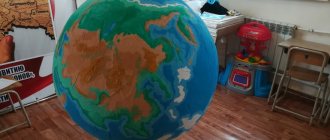Make a real globe from paper and paints