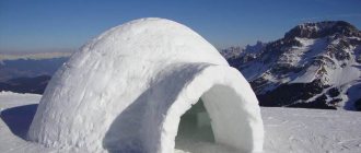 Строительство надежного и крепкого дома из снега своими руками.