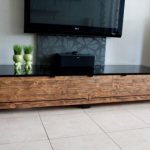 DIY plywood TV stand