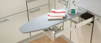 Built-in ironing board - in the closet, wall-mounted, pull-out: how to make it yourself